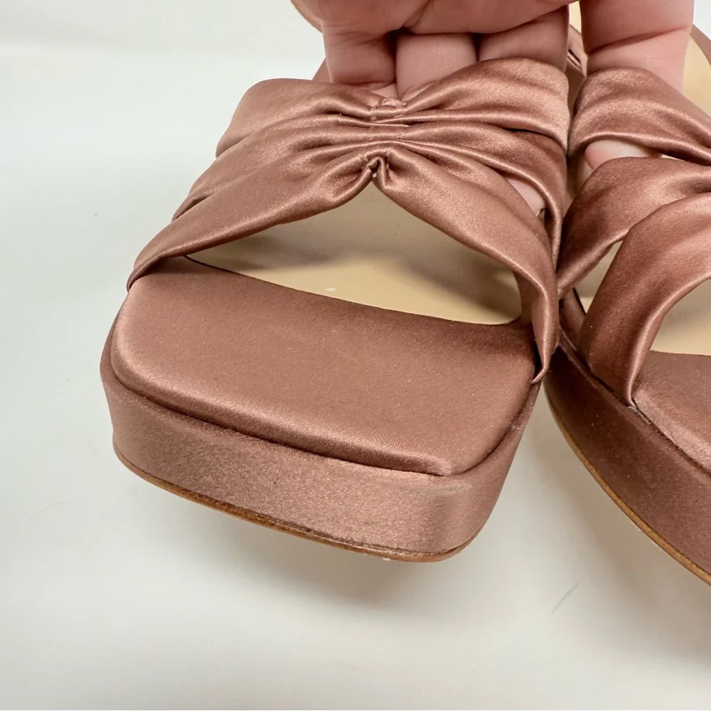 New Reformation Maize Platform Heeled Sandals Sz US 10